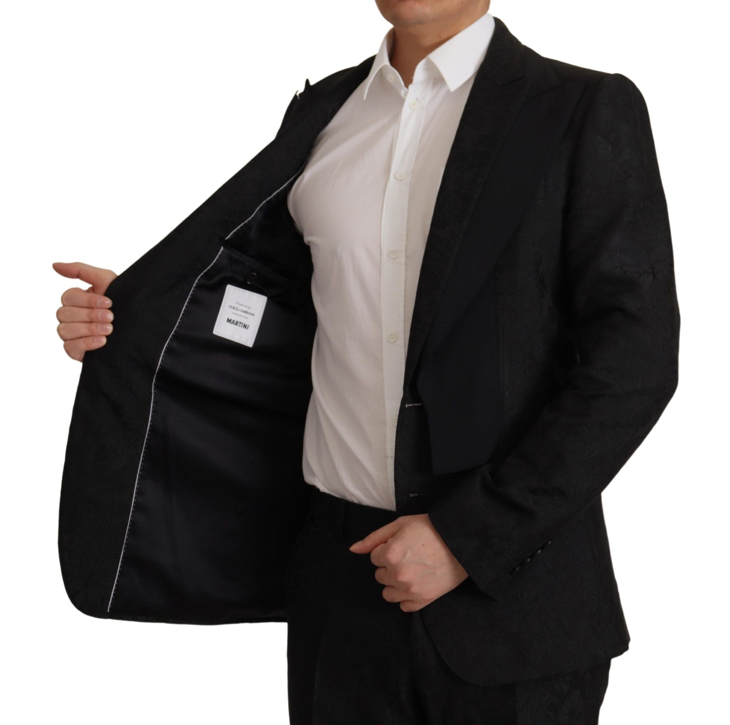 Schwarzer eleganter MARTINI Anzug (2-teilig) aus Polyester