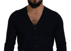 Blue Wool STAFF Down Cardigan Sweater