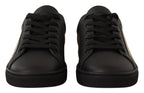 Black Gold Leder-Low-Top-Sneakers Damenschuhe