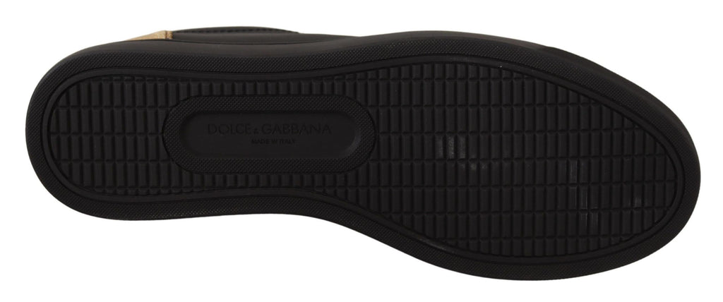 Black Gold Leder-Low-Top-Sneakers Damenschuhe