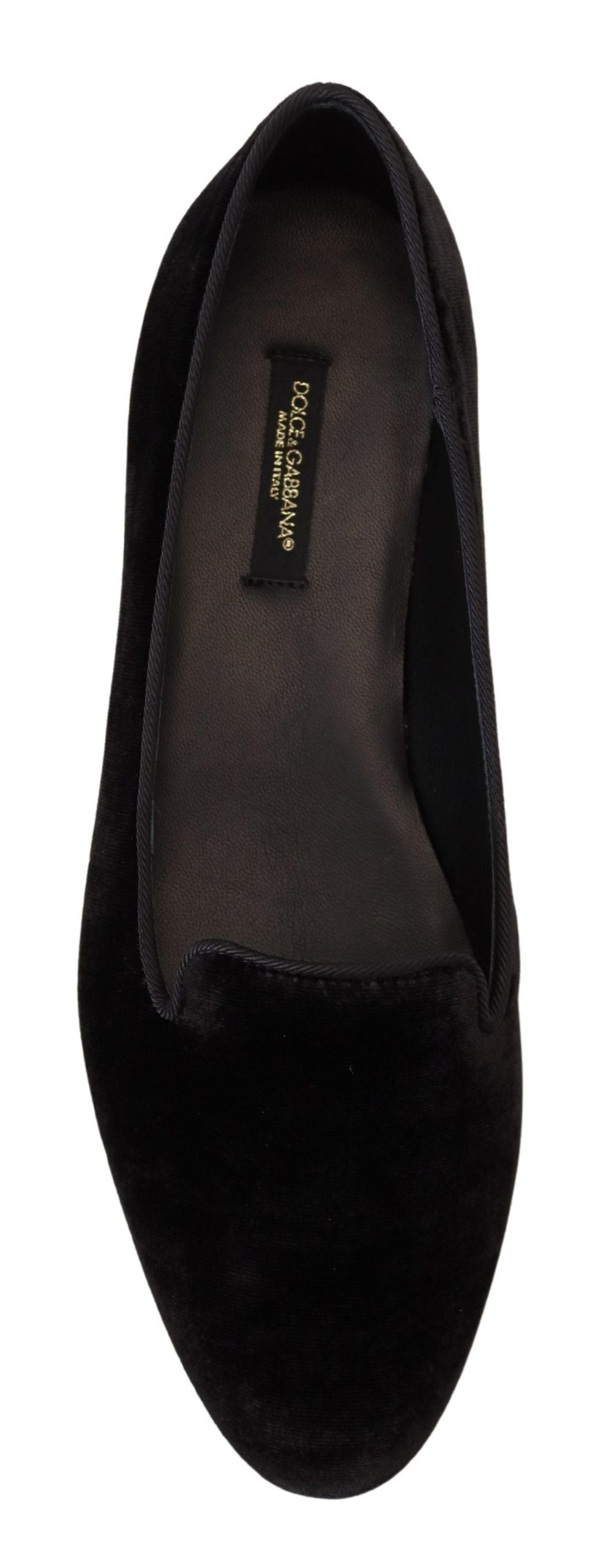 Black Velvet Slip-On Loafers Flats Shoes