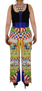 Multicolor Printed Snow Trousers