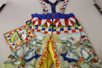 Multicolor Printed Snow Trousers