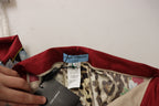 Mehrfarbige Leopard Flora bedruckte Hose mit mittlerer Bundhöhe