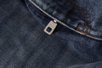 Blue Denim Crystal Embellished Pants Jeans