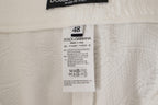 Weiße High-Waist Culotte-Shorts aus Baumwolle