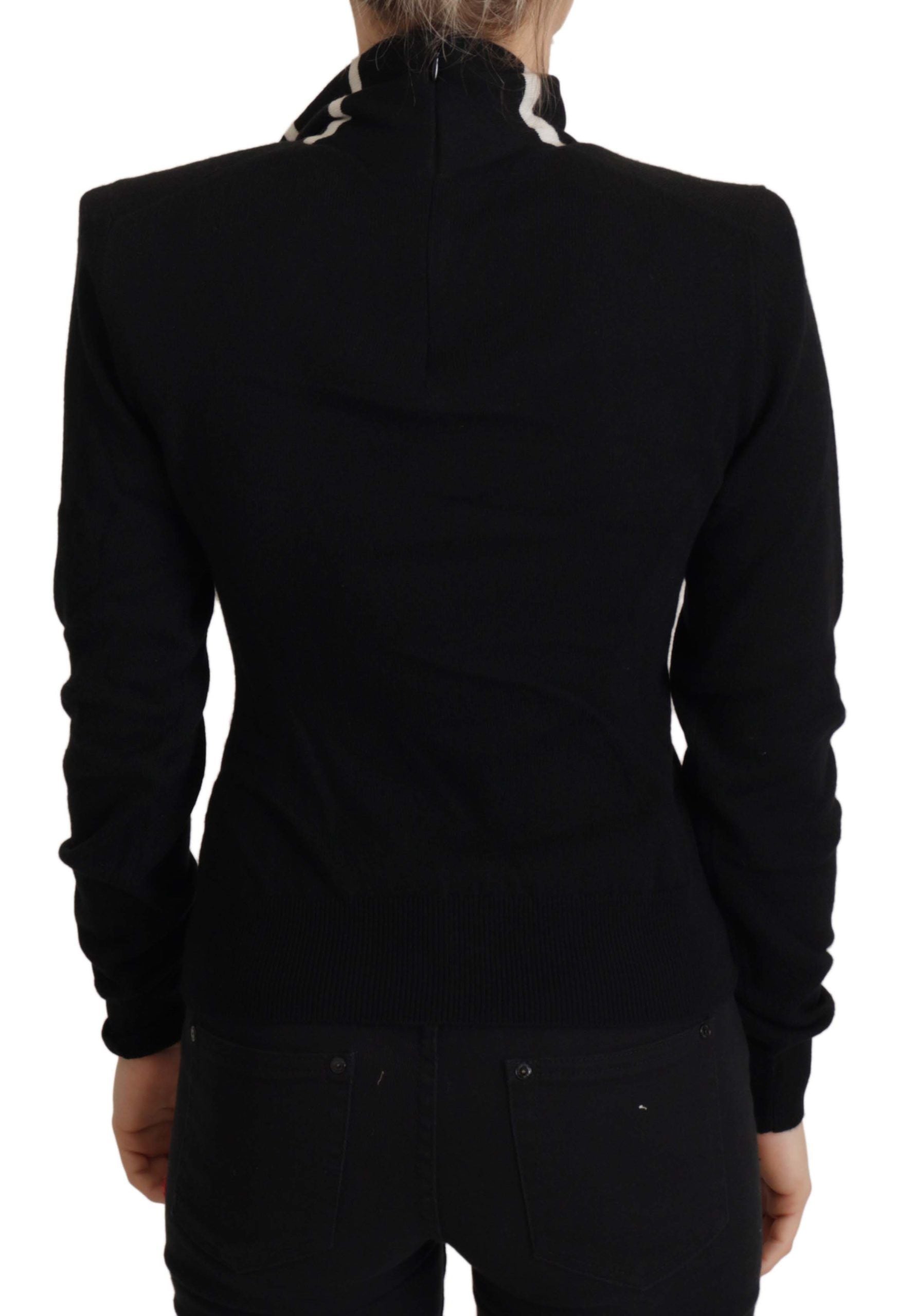 Schwarzer Kaschmir Rollkragenpullover