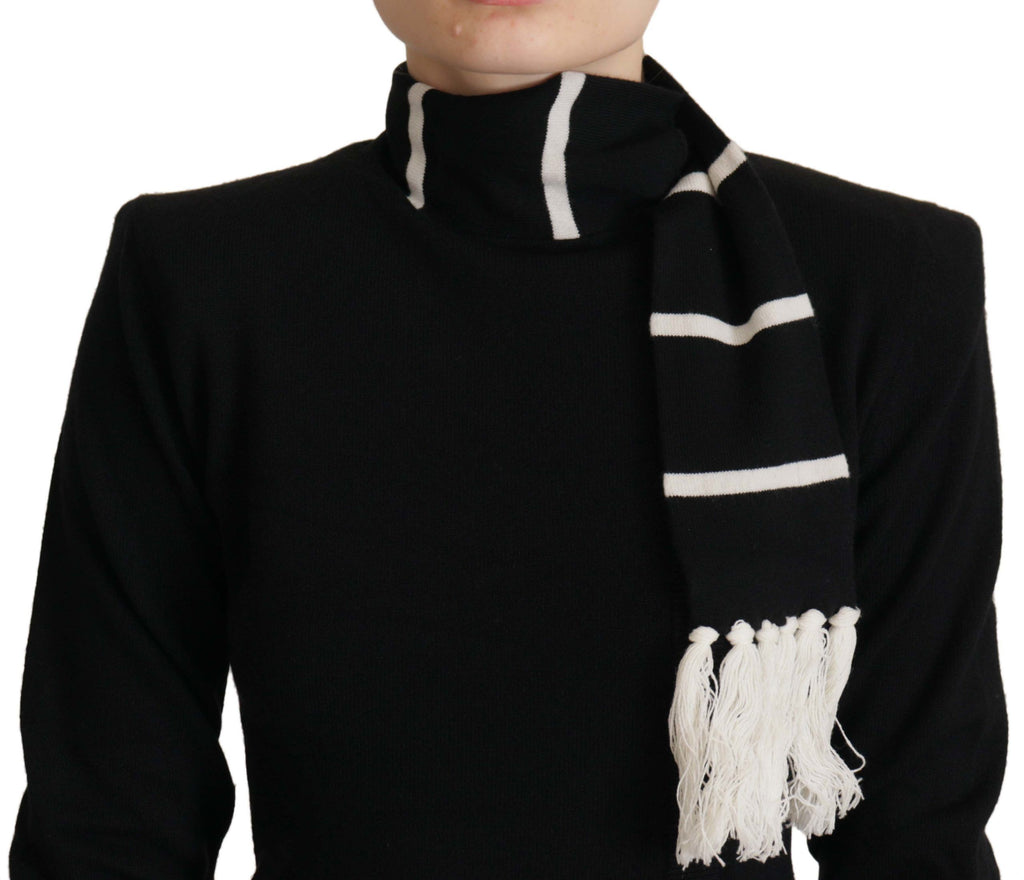 Schwarzer Kaschmir Rollkragenpullover