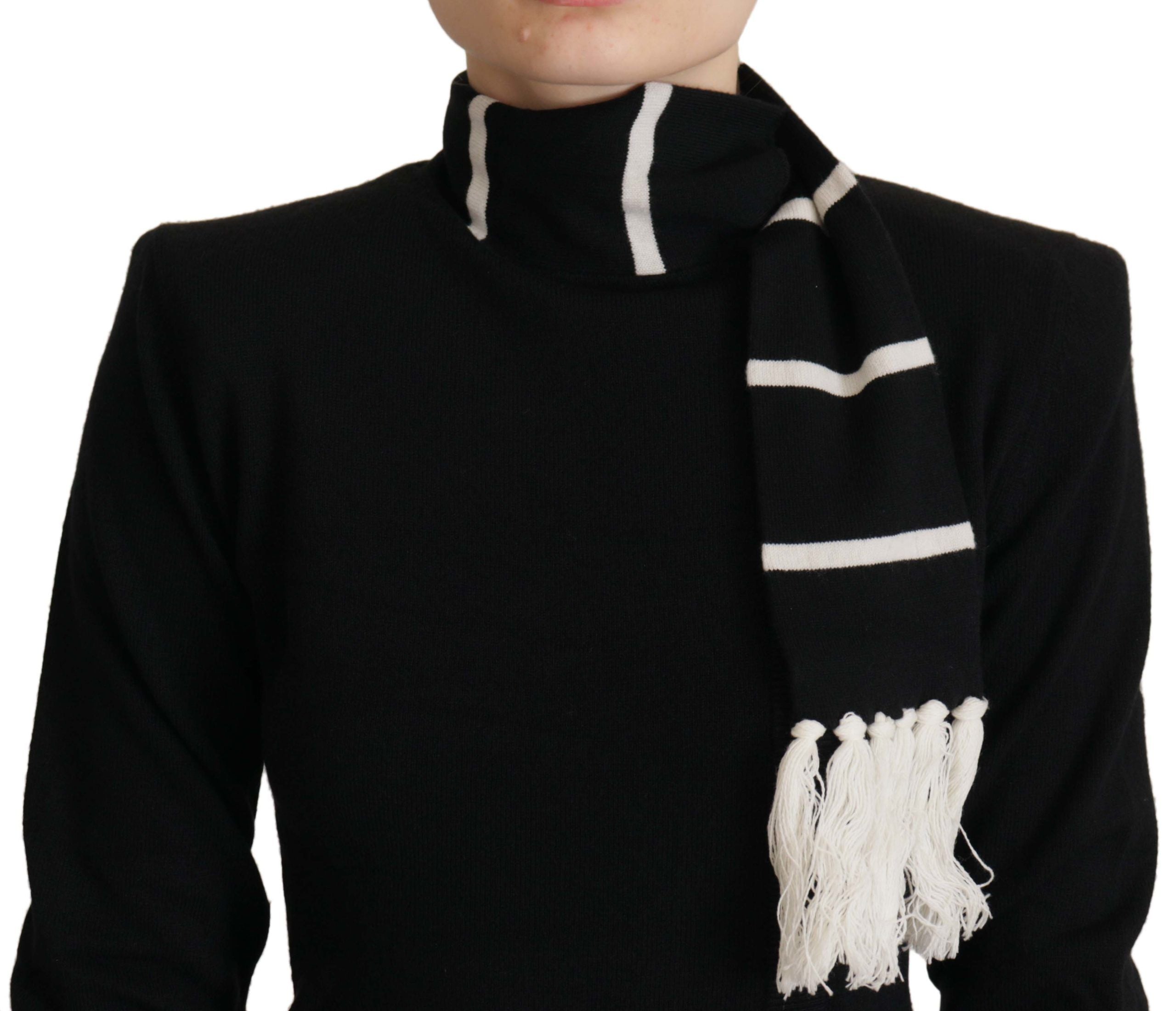 Schwarzer Kaschmir Rollkragenpullover