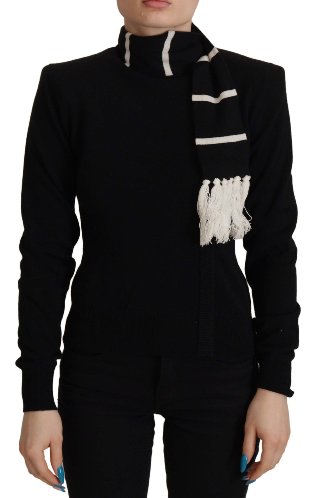Schwarzer Kaschmir Rollkragenpullover