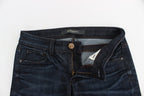 Blue Slim Jeans Denim Pants Skinny Leg Stretch