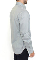 Graues Baumwoll-Langarmshirt