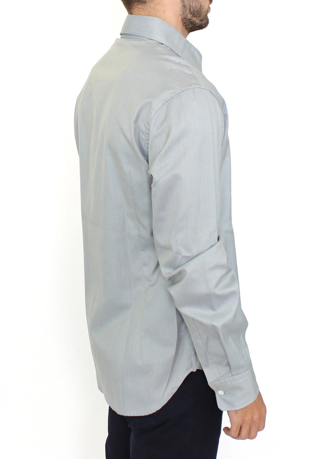 Graues Baumwoll-Langarmshirt