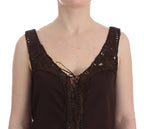 Beachwear Brown Cotton Stretch Tunic Dress