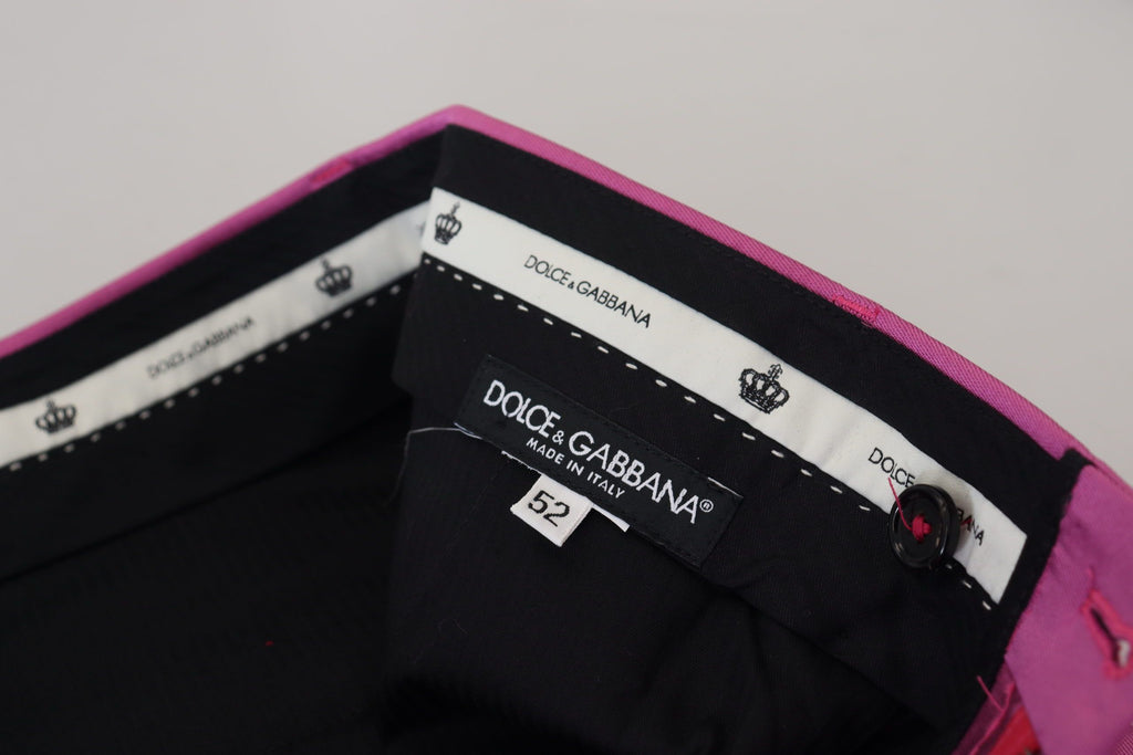 Rosa Seide Slim Hose Elegante Hose