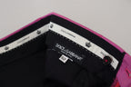Rosa Seide Slim Hose Elegante Hose
