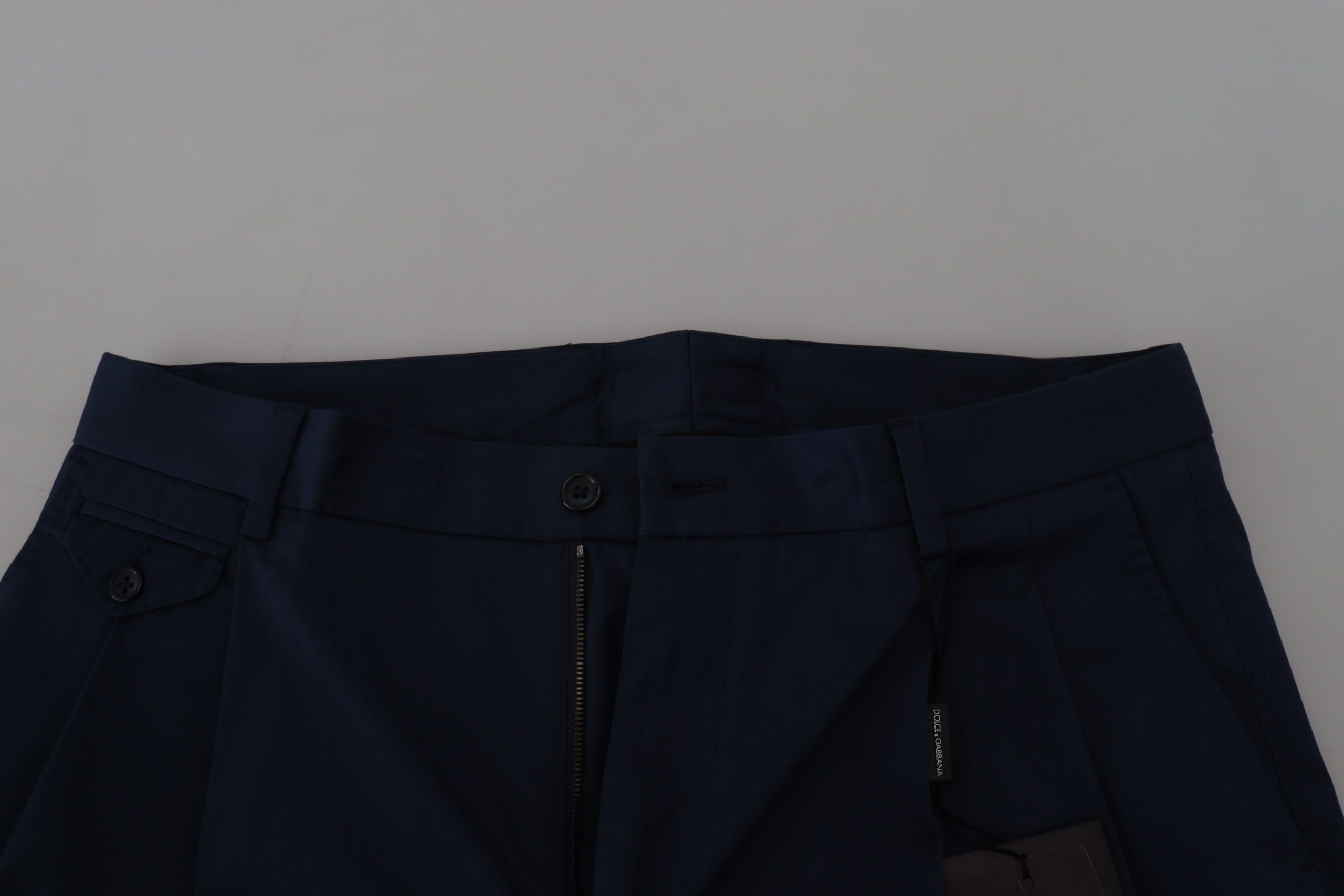 Blaue Chinos Baumwoll-Stretch Freizeit-Shorts