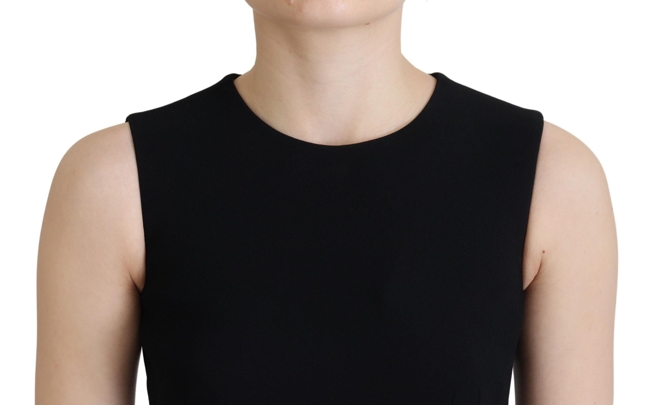 Schwarzes Kleid Etui Flare Viskosekleid