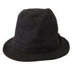 Gray Virgin Wool Logo Fedora Trilby Hat