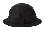 Gray Virgin Wool Logo Fedora Trilby Hat