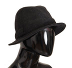 Gray Virgin Wool Logo Fedora Trilby Hat