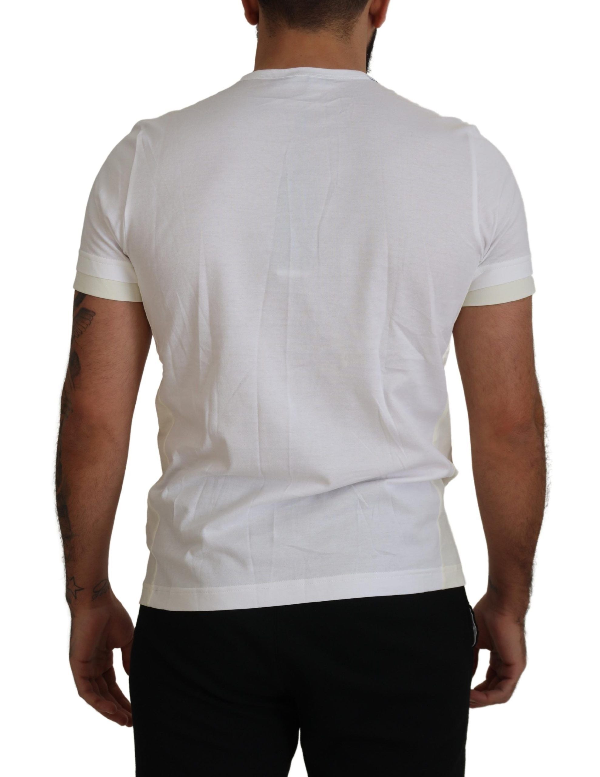 Weißes Kurzarm-T-Shirt mit Pattentasche