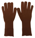 Braune Kaschmir gestrickte Fäustlinge Herren Handschuhe