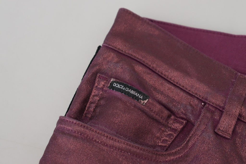 Magenta Cotton Men's Casual Harness Denim Jeans