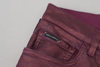 Magenta Cotton Men's Casual Harness Denim Jeans