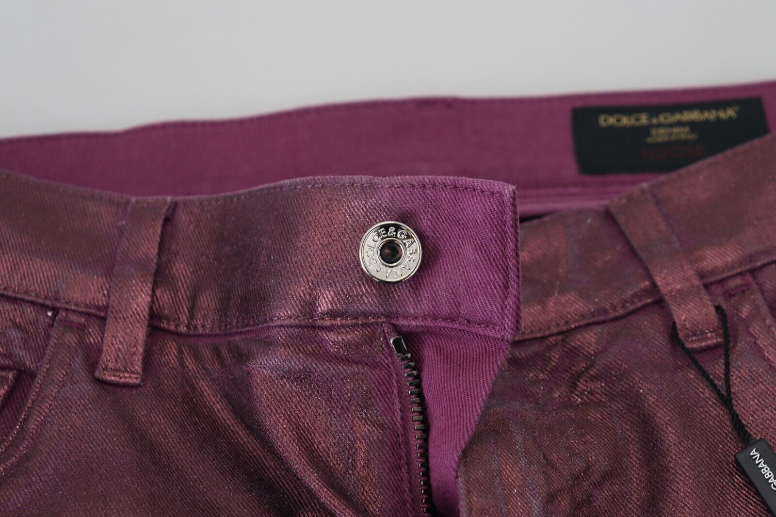 Magenta Cotton Men's Casual Harness Denim Jeans