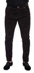 Brown Corduroy Men's Casual Trousers