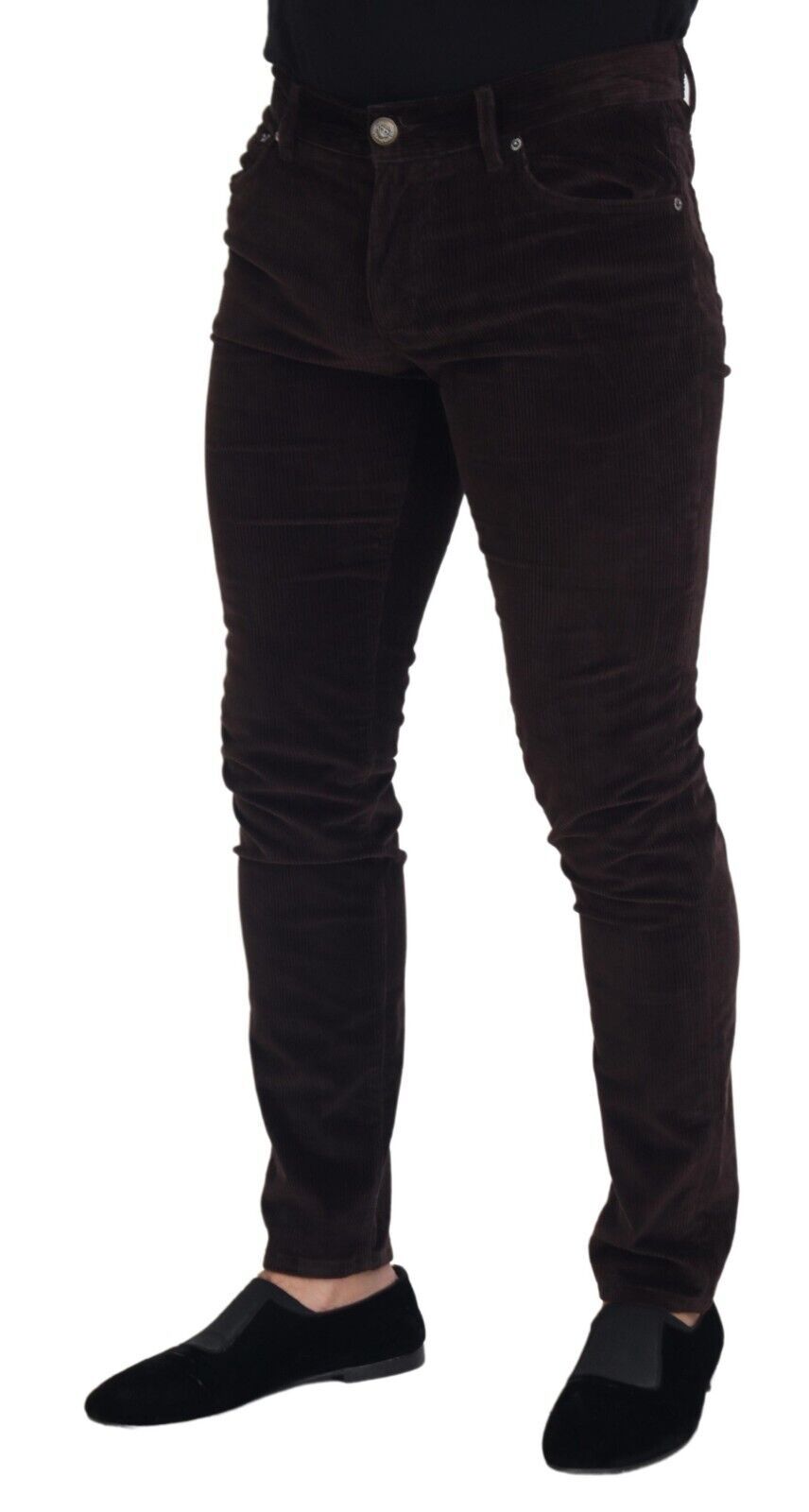 Brown Corduroy Men's Casual Trousers