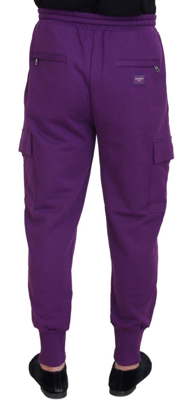 Lila Baumwoll-Cargohose Jogginghose