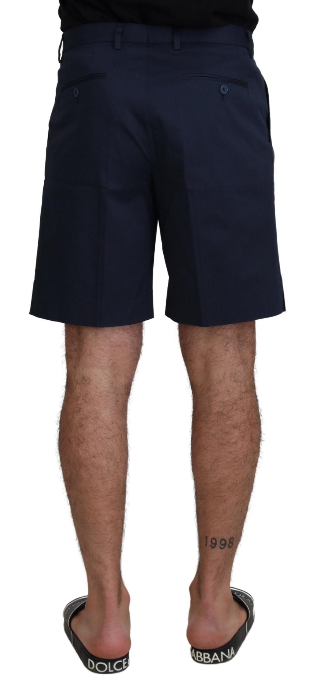 Blaue Chinoshorts aus Baumwoll-Stretch für die Freizeit