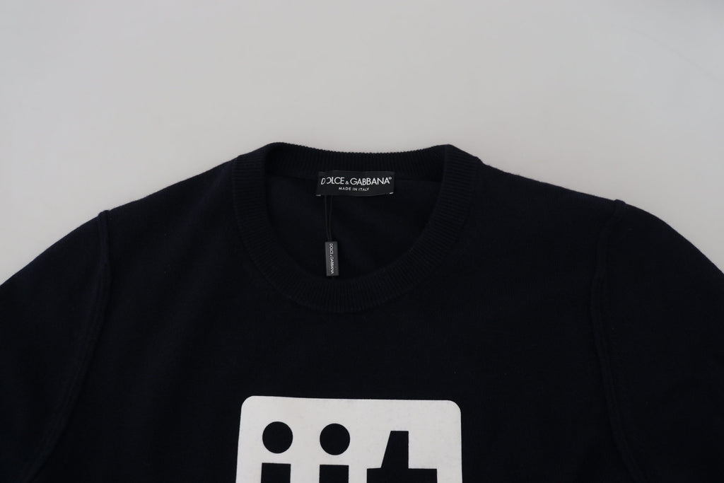 Blue Kaschmir iit Print Pullover