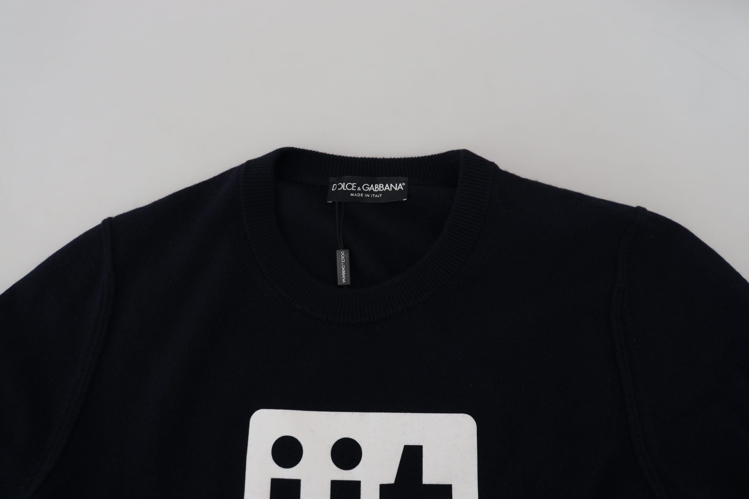 Blue Kaschmir iit Print Pullover