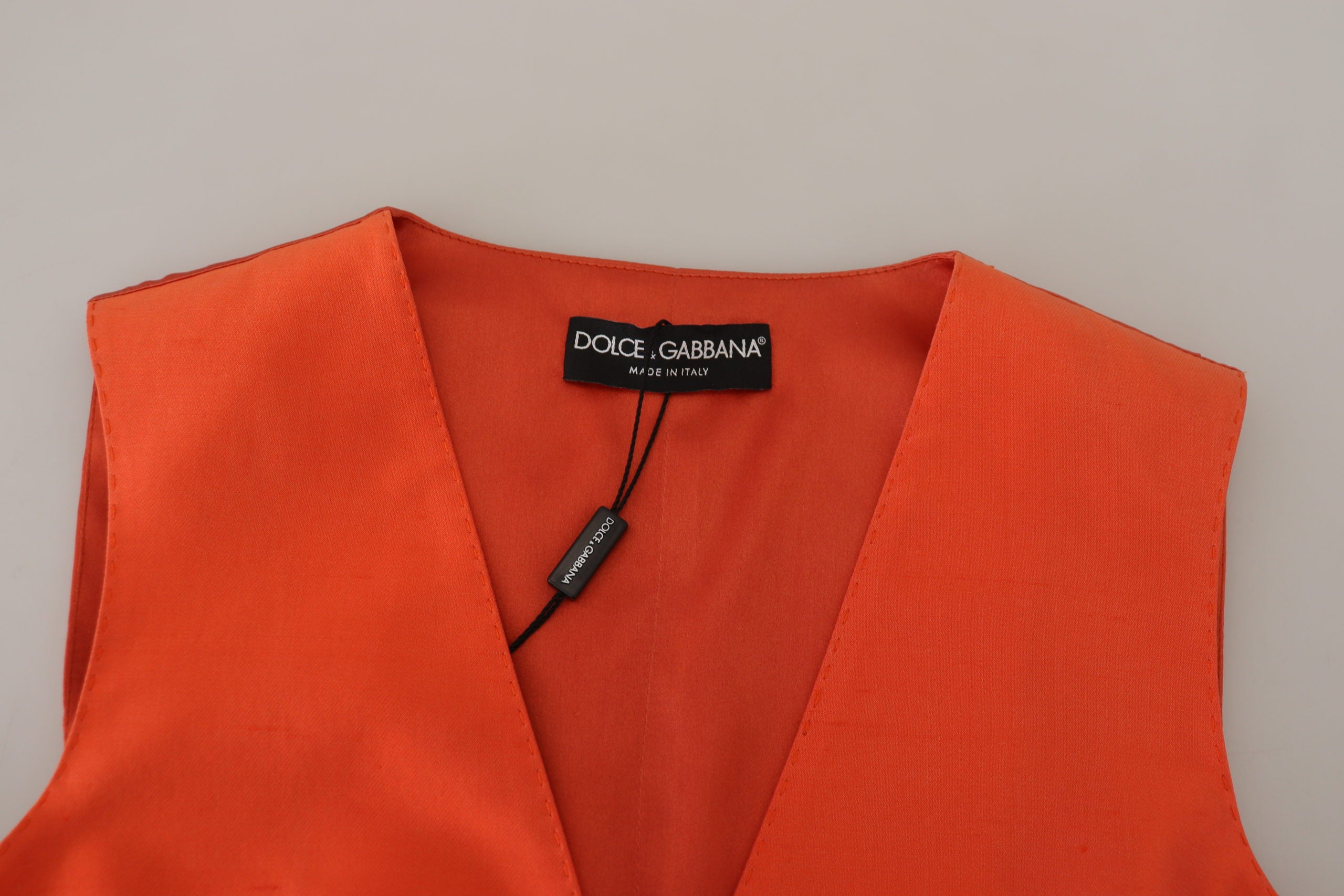 Orange ärmellose Weste Crop Top