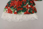 Mehrfarbiges Etui-Midikleid aus Geranium-Seide
