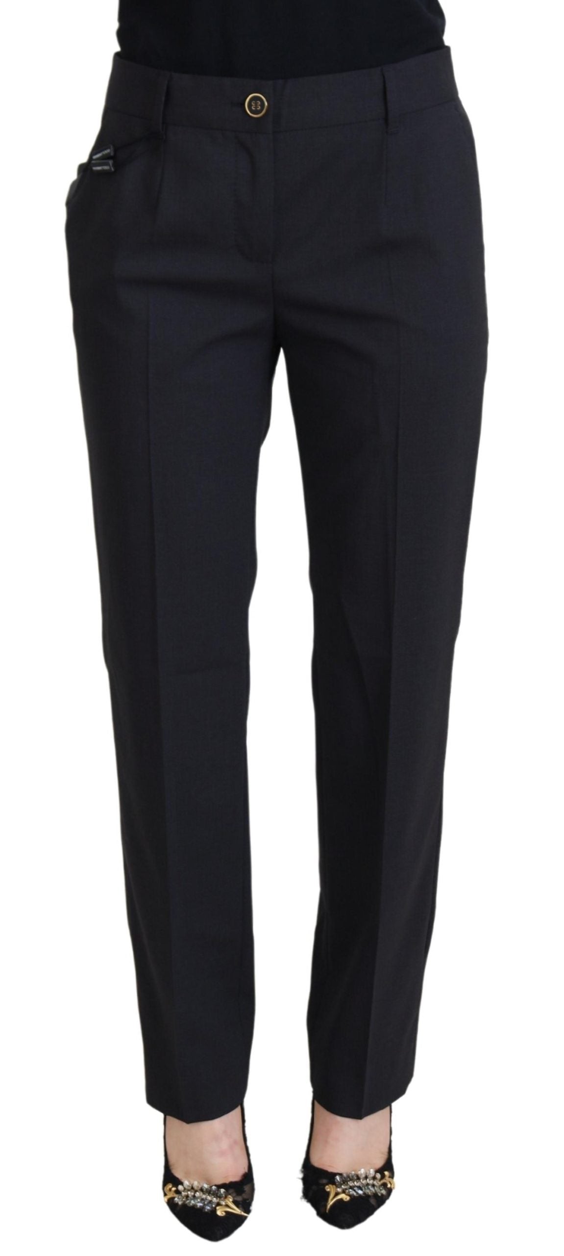 Pantalone Tapered Donna Elegante Grigio
