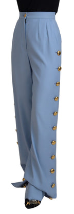Hellblaue Hose mit weitem Bein