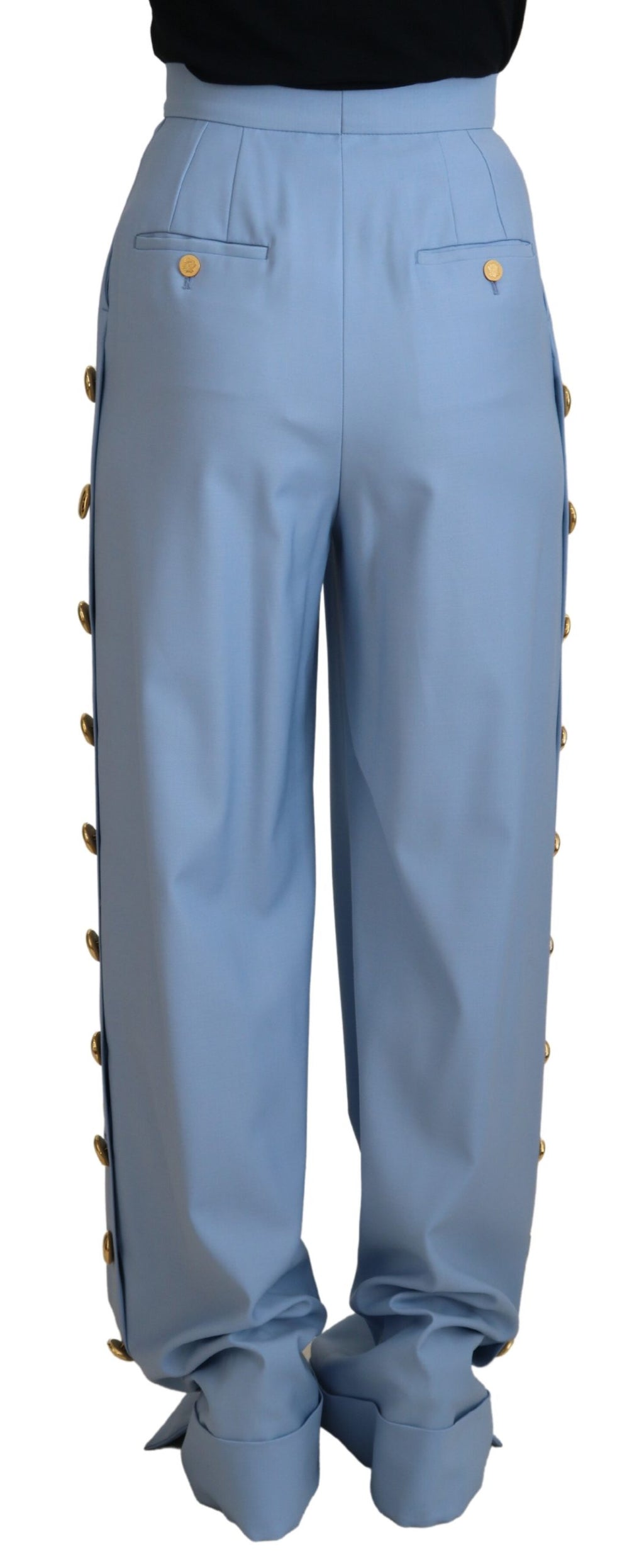 Hellblaue Hose mit weitem Bein
