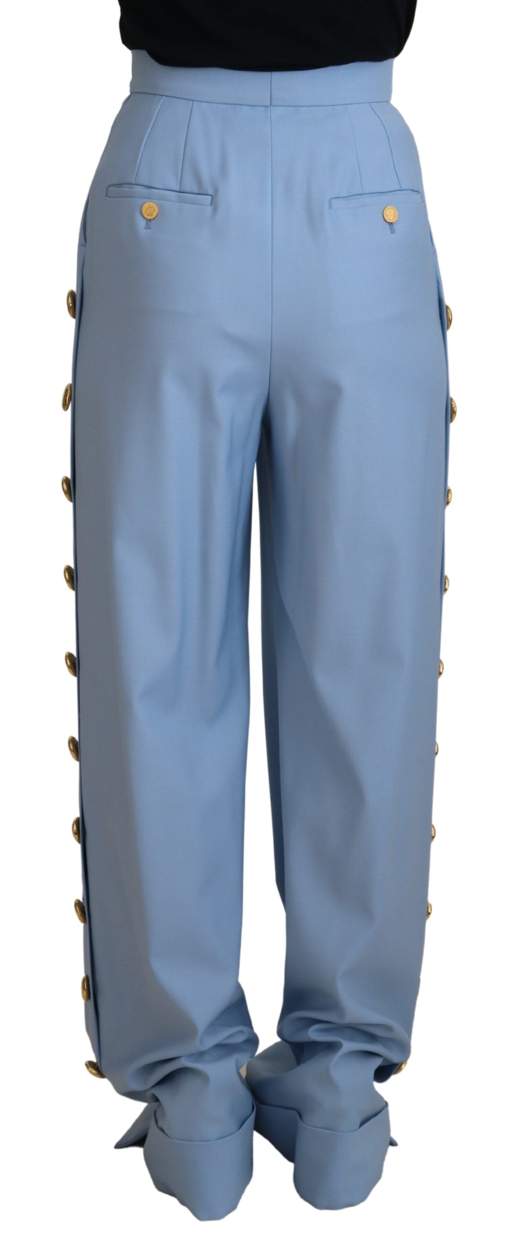 Hellblaue Hose mit weitem Bein
