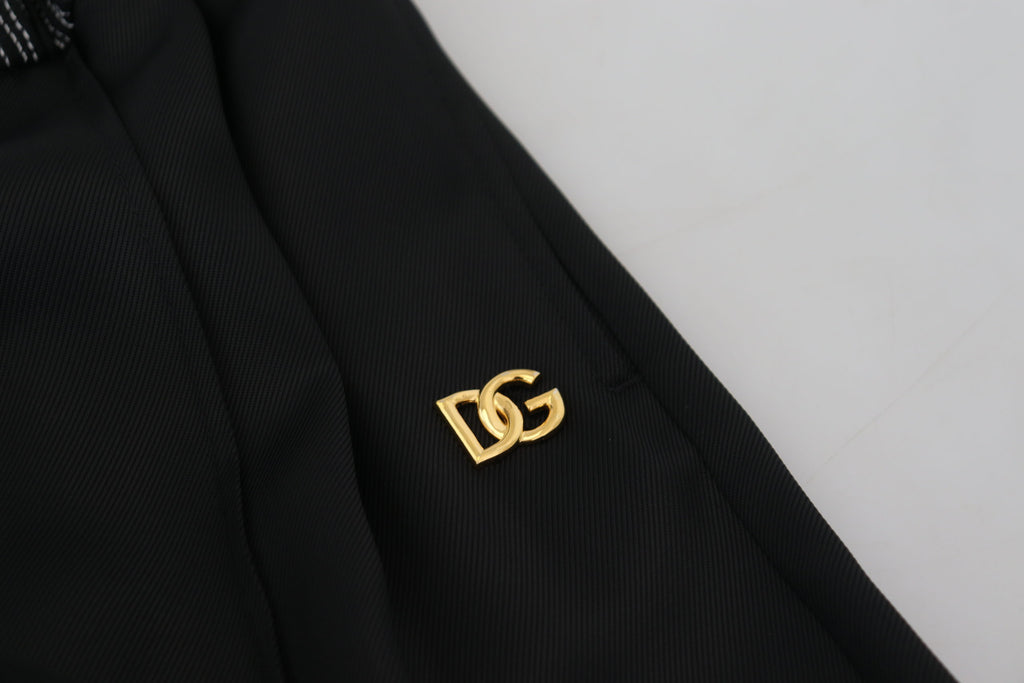 Schwarze Baumwollhose mit geradem Schnitt
