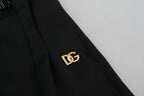 Schwarze Baumwollhose mit geradem Schnitt