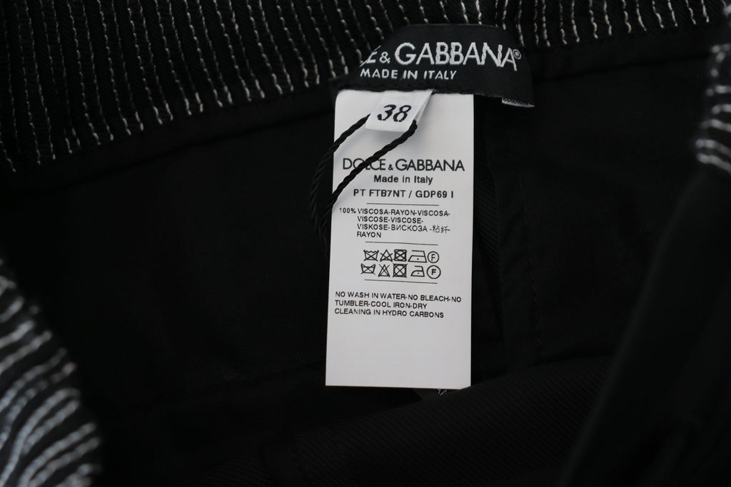 Schwarze Baumwollhose mit geradem Schnitt