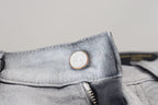 Gray Washed Skinny Men Denim Jeans