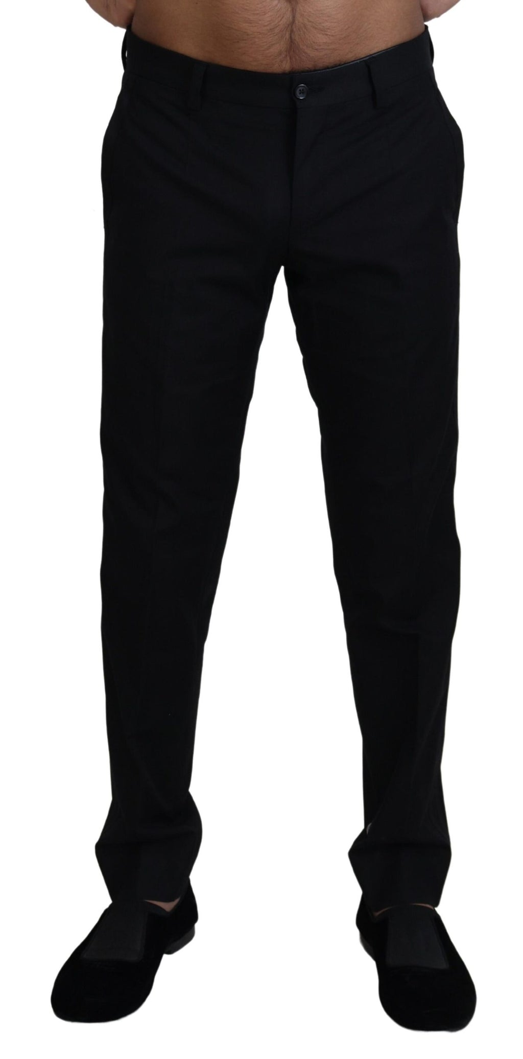 Elegante Chinohose aus schwarzer Baumwolle