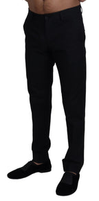 Elegante Chinohose aus schwarzer Baumwolle