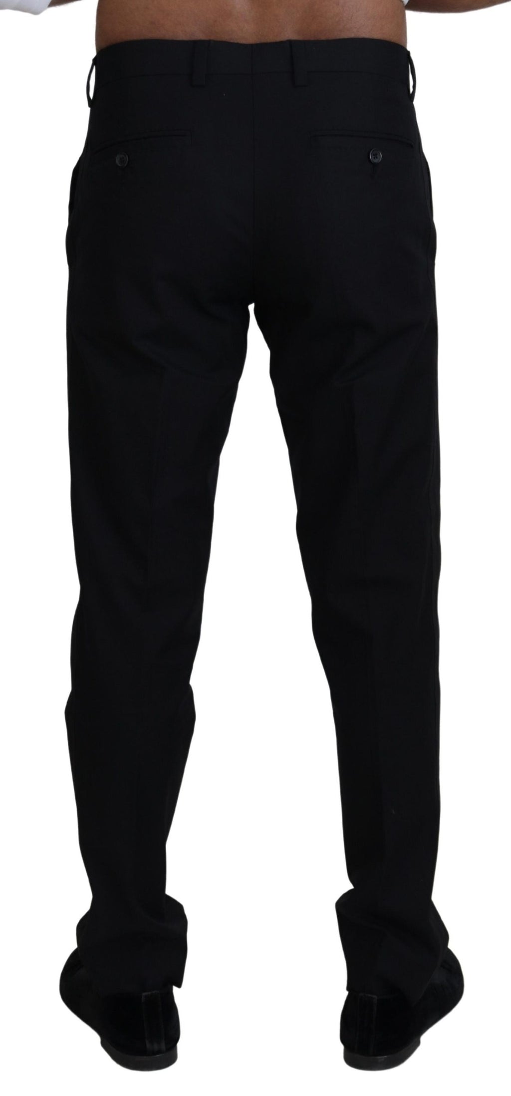 Elegante Chinohose aus schwarzer Baumwolle