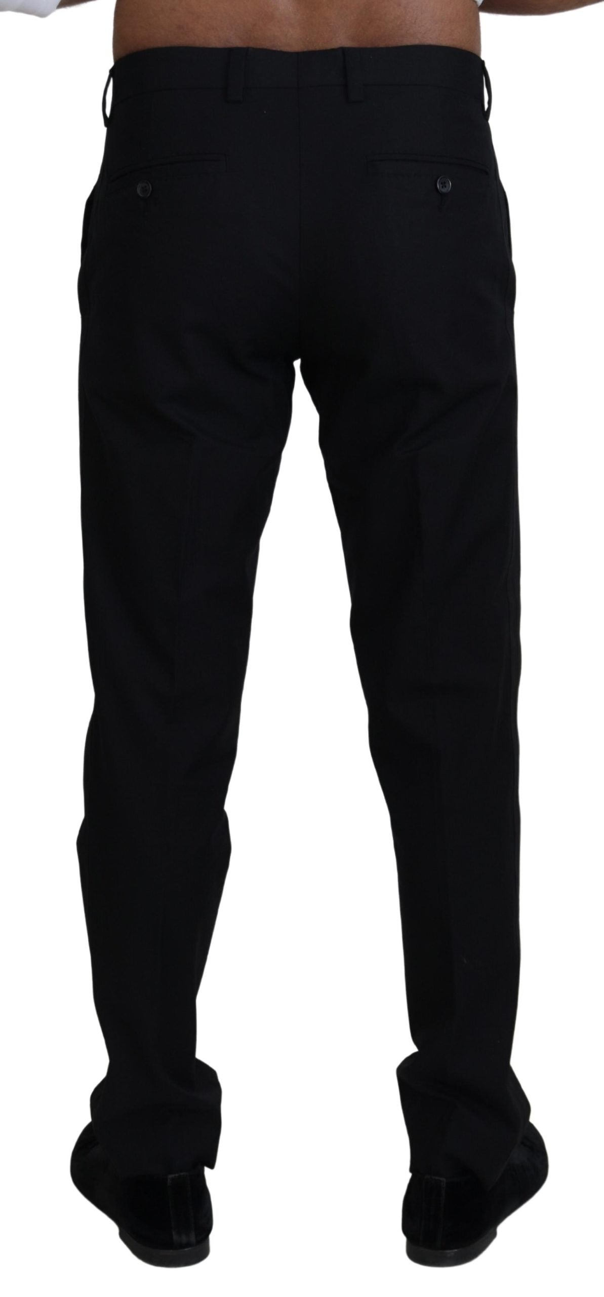 Elegante Chinohose aus schwarzer Baumwolle